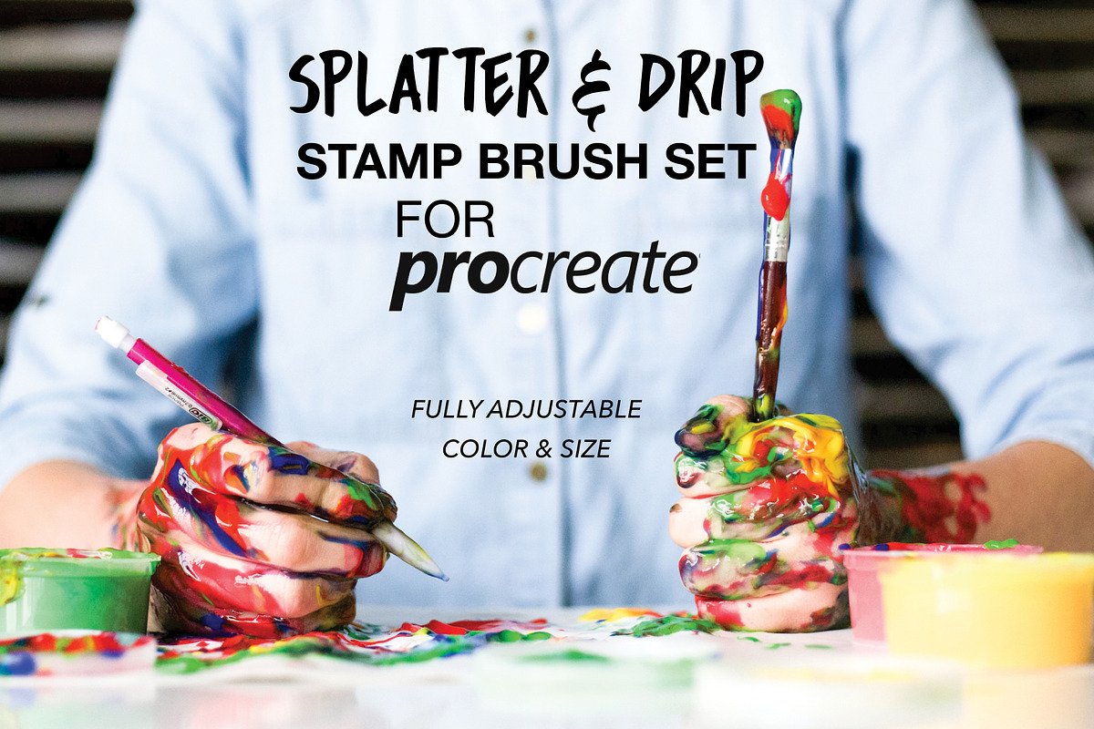 Splatter & Drip Stamp Brush Set, a Brush Add-On by Nancy Ingersoll (Photo 1 of 6)