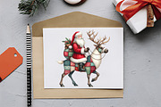 Patchwork Christmas Cute Santa Png, an Illustration by RobertsArt (Thumbnail 4 of 7)