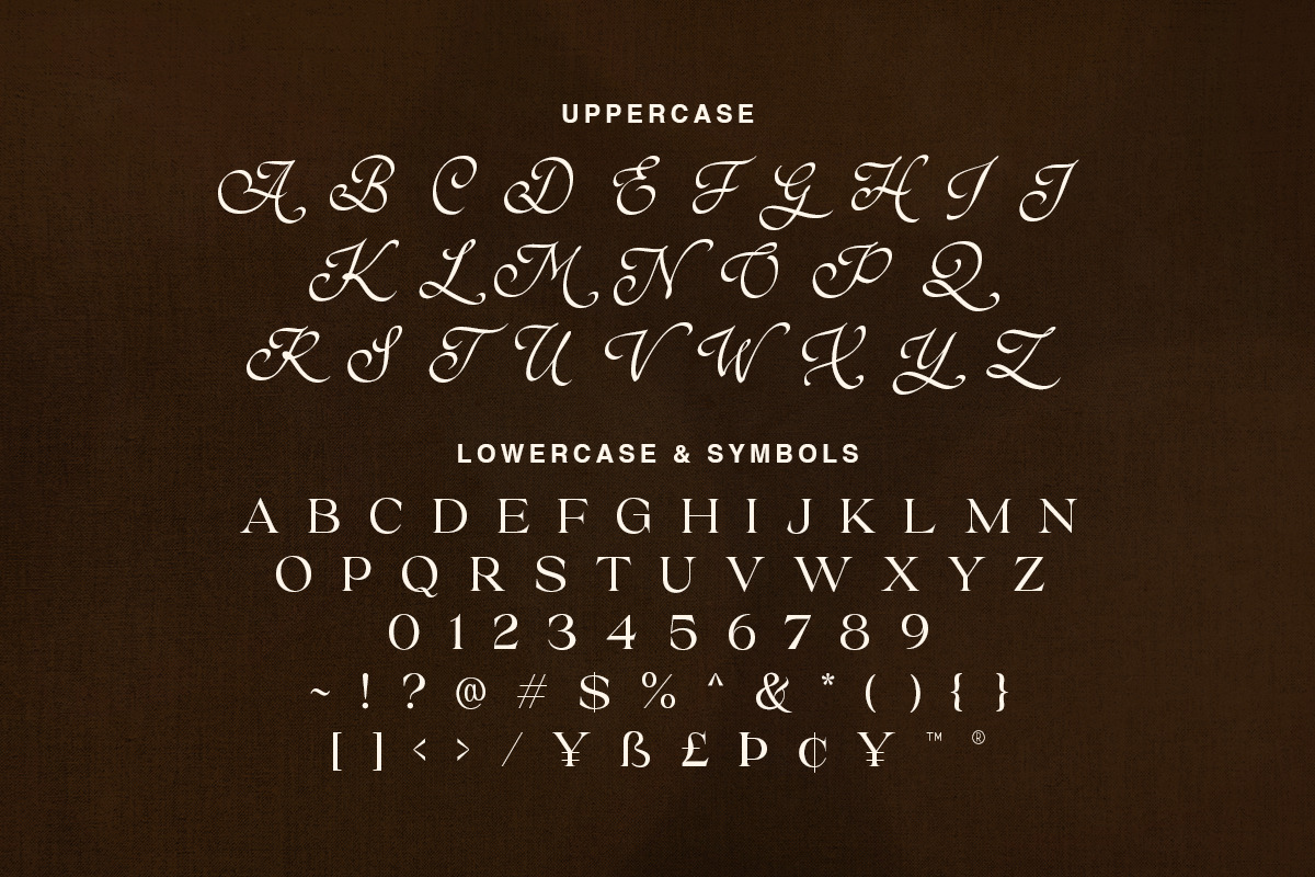 Brown Royal - Stylish Ligature Font, a Serif Font by Sarid Ezra (Photo 9 of 9)