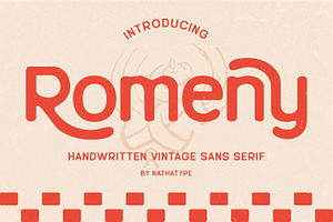 Romeny, a Sans Serif Font by Nathatype