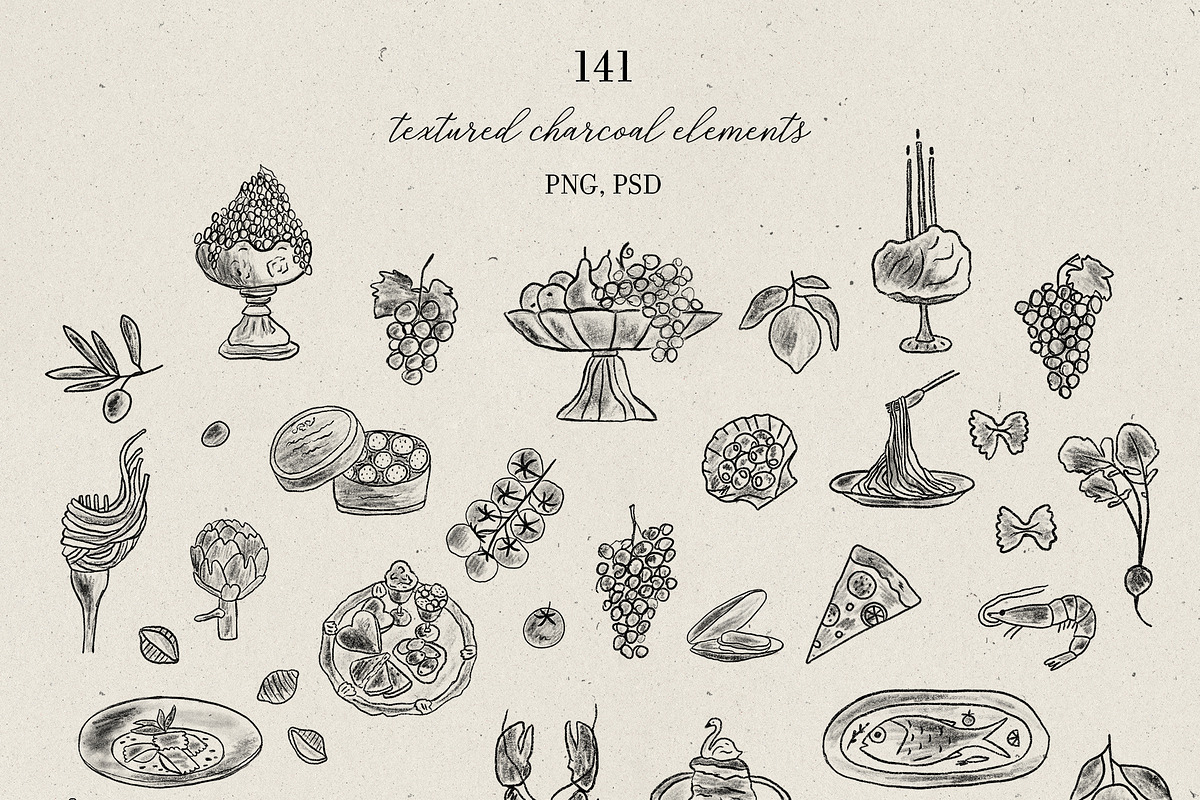 La Charcoal | 422 elements, an Object Illustration by Oksana Stepova (Photo 12 of 24)