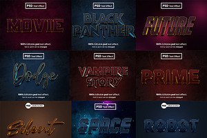 Cinema Movie 3D Editable Text Effect