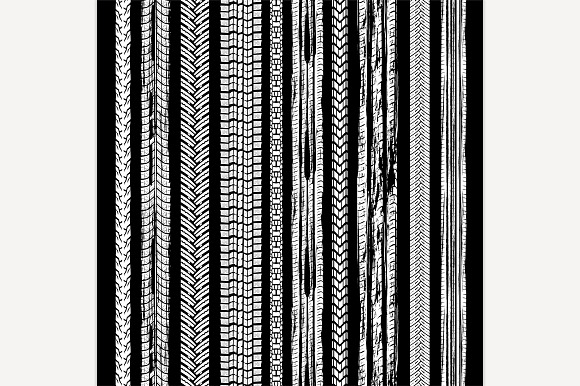 Seamless tire marks brushes preview 2
