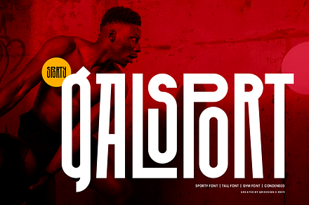 Galsport - Sporty Font, a Sans Serif Font by QR Design Studio
