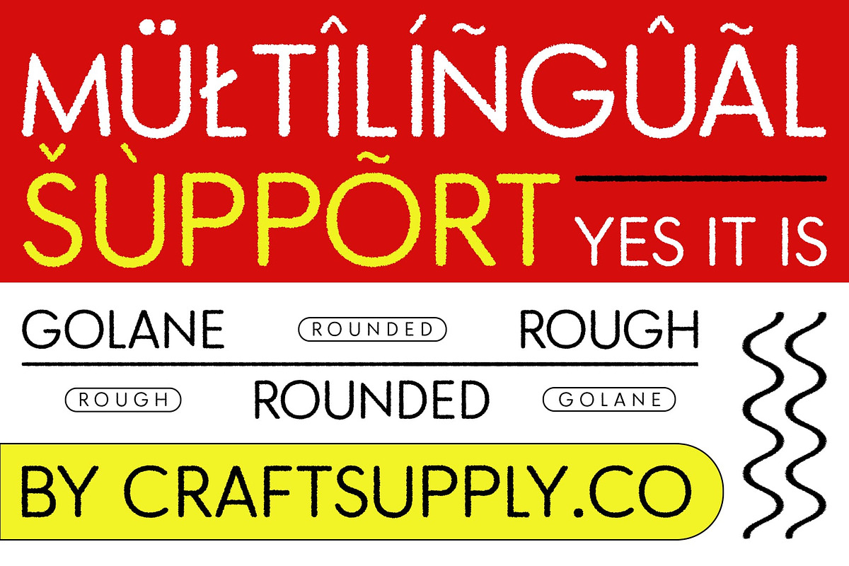 Golane Rounded Rough, a Sans Serif Font by Craft Supply Co. (Photo 7 of 8)