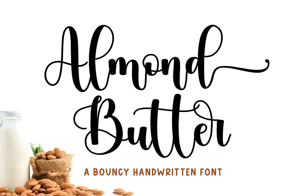 Almond Butter, a Handwritten Font by Mozatype (Photo 1 of 7)