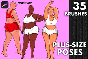 Procreate Plus Size Xxl Pose Brushes