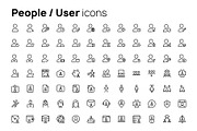 People user line icons, an Outline Icon by AIWD (Thumbnail 2 of 2)