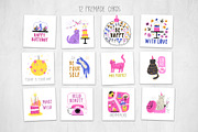 FUNNY CATS: birthday clipart cards, an Animal Illustration by Elliko shop (Thumbnail 10 of 16)