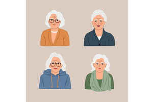 Collection of portraits with gray, a Person Illustration by Stock-Smart-Start