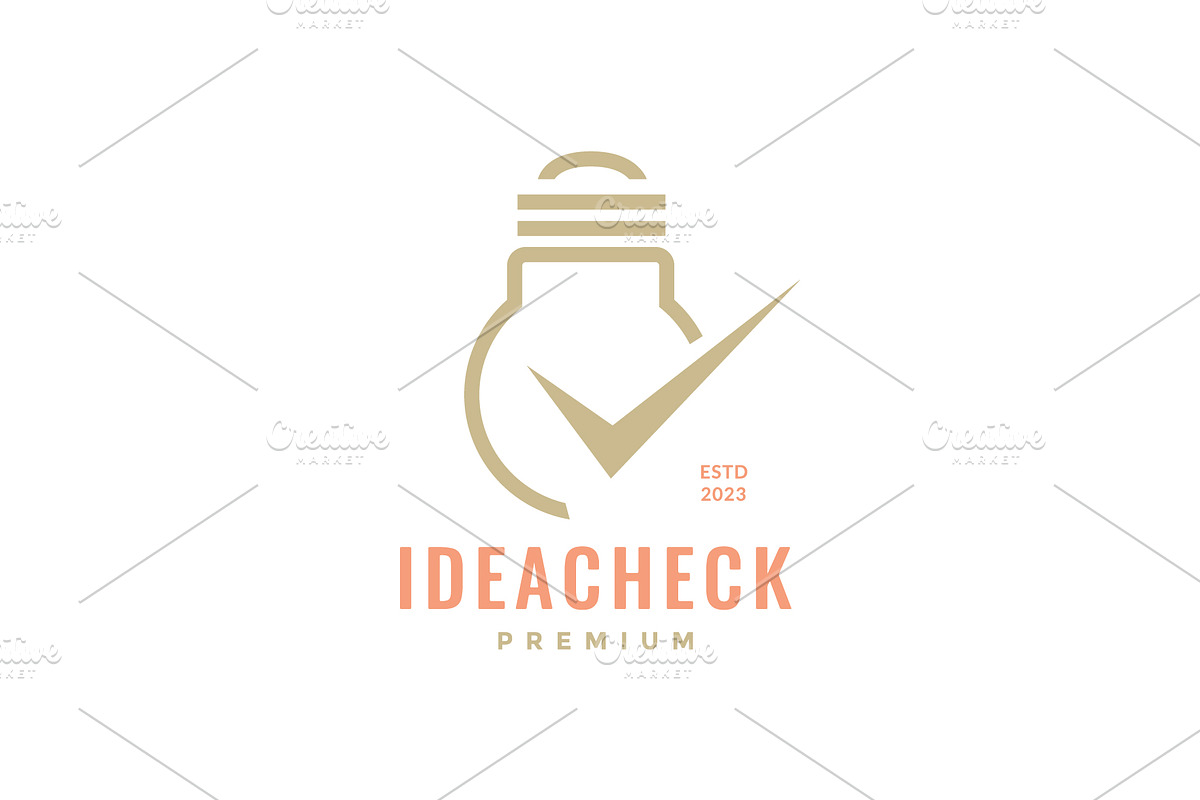 idea check lamp creative logo, a Branding & Logo Template by devastd