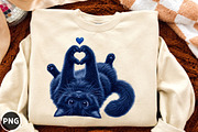 Cute Purple Cat Heart Paws Love, a Seasonal Illustration by designcity5 (Thumbnail 1 of 4)