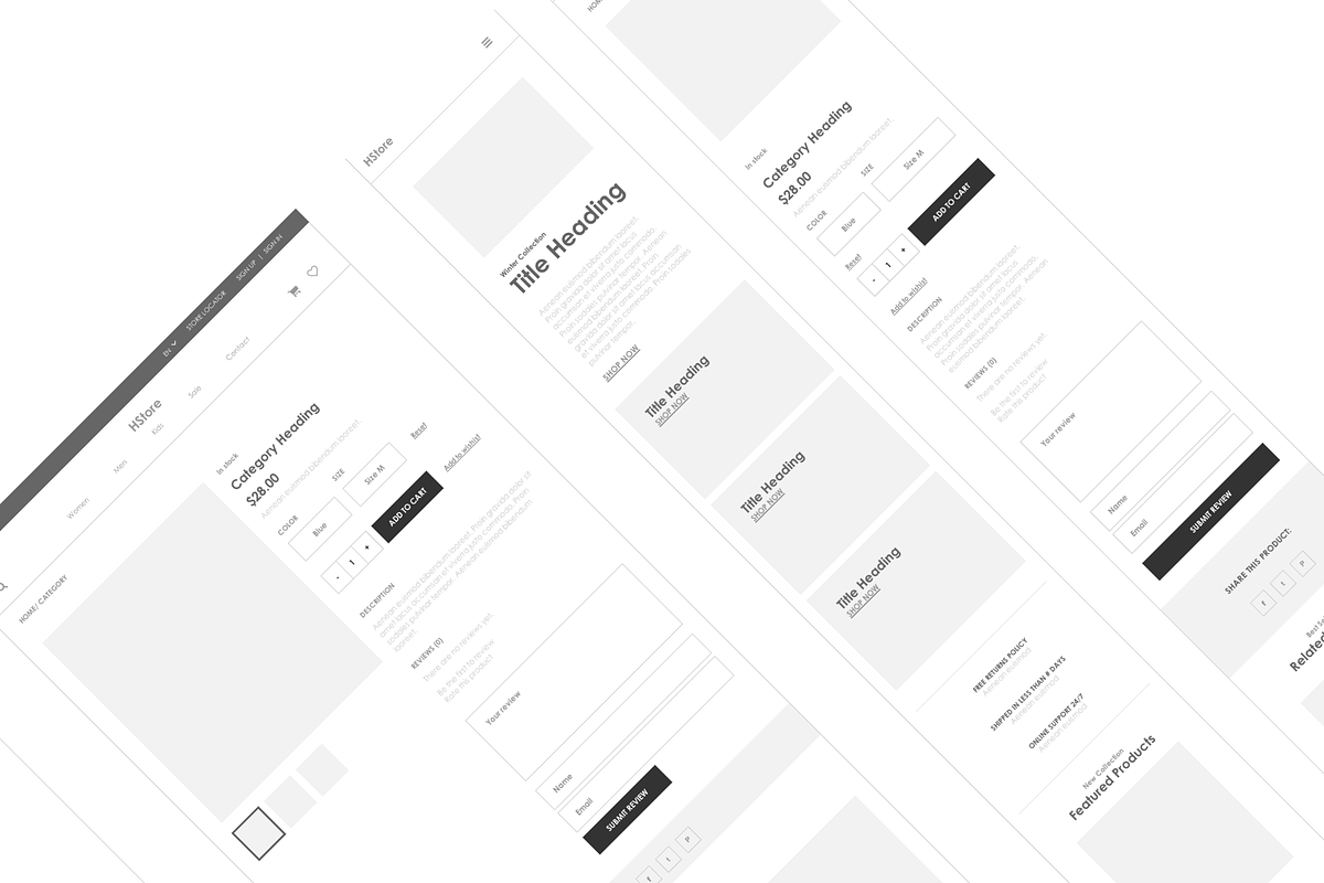 Axure responsive Ecommerce template4, a Wireframe Template by Humble UX (Photo 4 of 5)