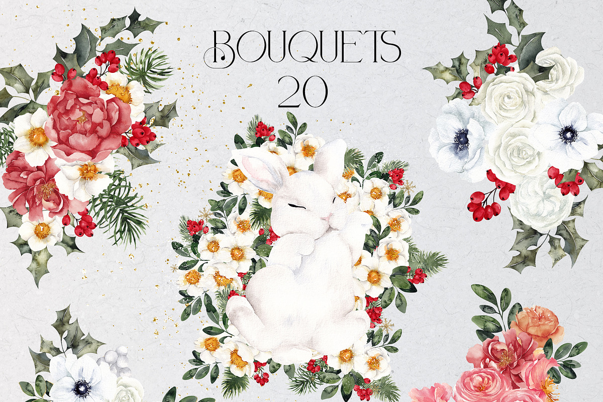 Winter Bunny. Symbol of the year., an Animal Illustration by ma_i_vi (Photo 4 of 11)