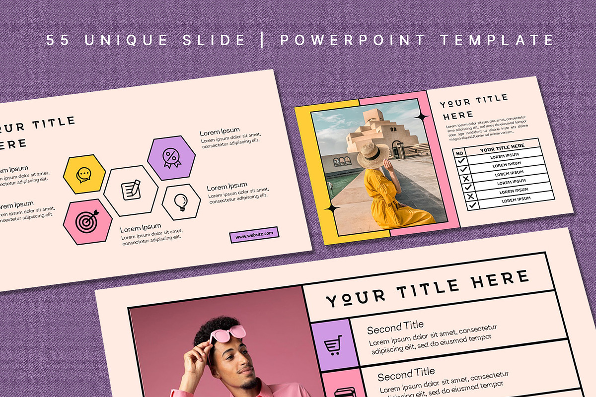 Line Retro Powerpoint Template, a Presentation Template by SKY CREATION (Photo 3 of 7)