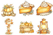 Thanksgiving Clipart, an Illustration by DreamArtGraphic (Thumbnail 2 of 5)