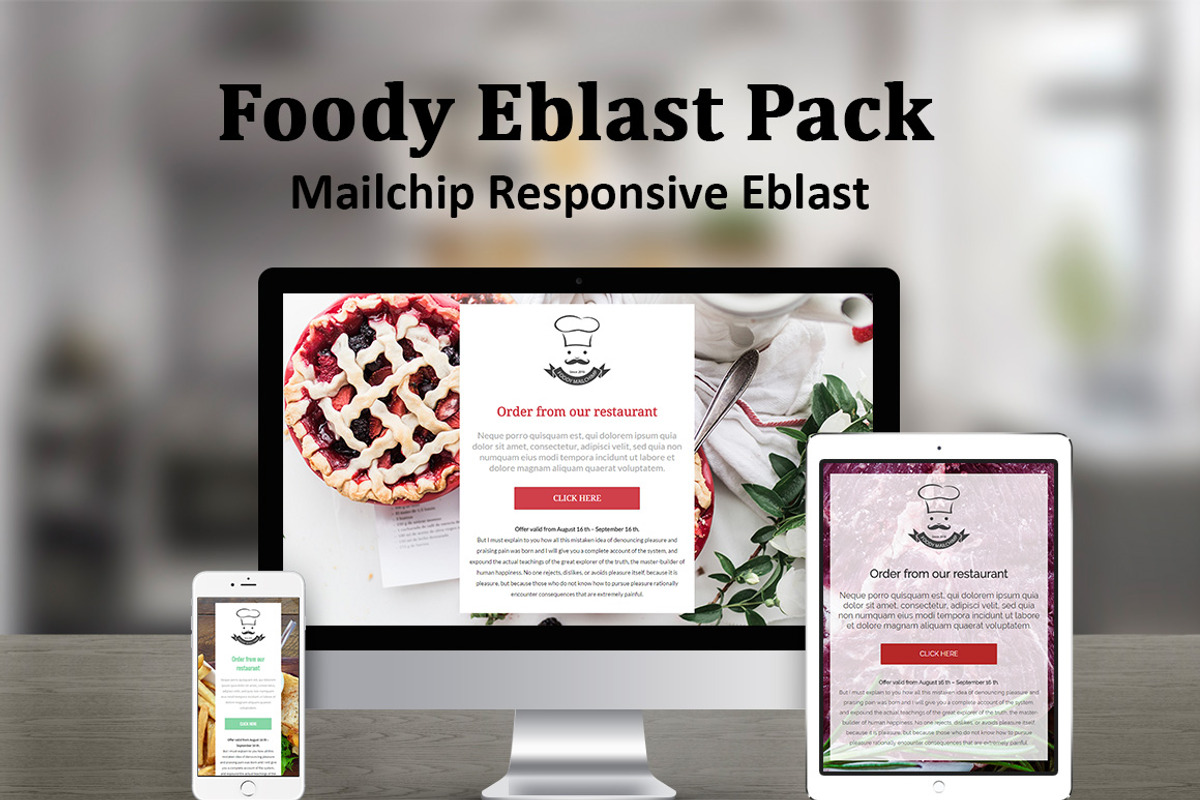 Foody Mailchimp Eblast Pack, an Email Template by Khryna Designs (Photo 1 of 4)