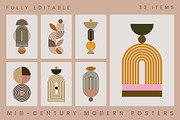 Mid-Century Modern Posters, a Decorative Illustration by Léo Alexandre (Thumbnail 1 of 11)
