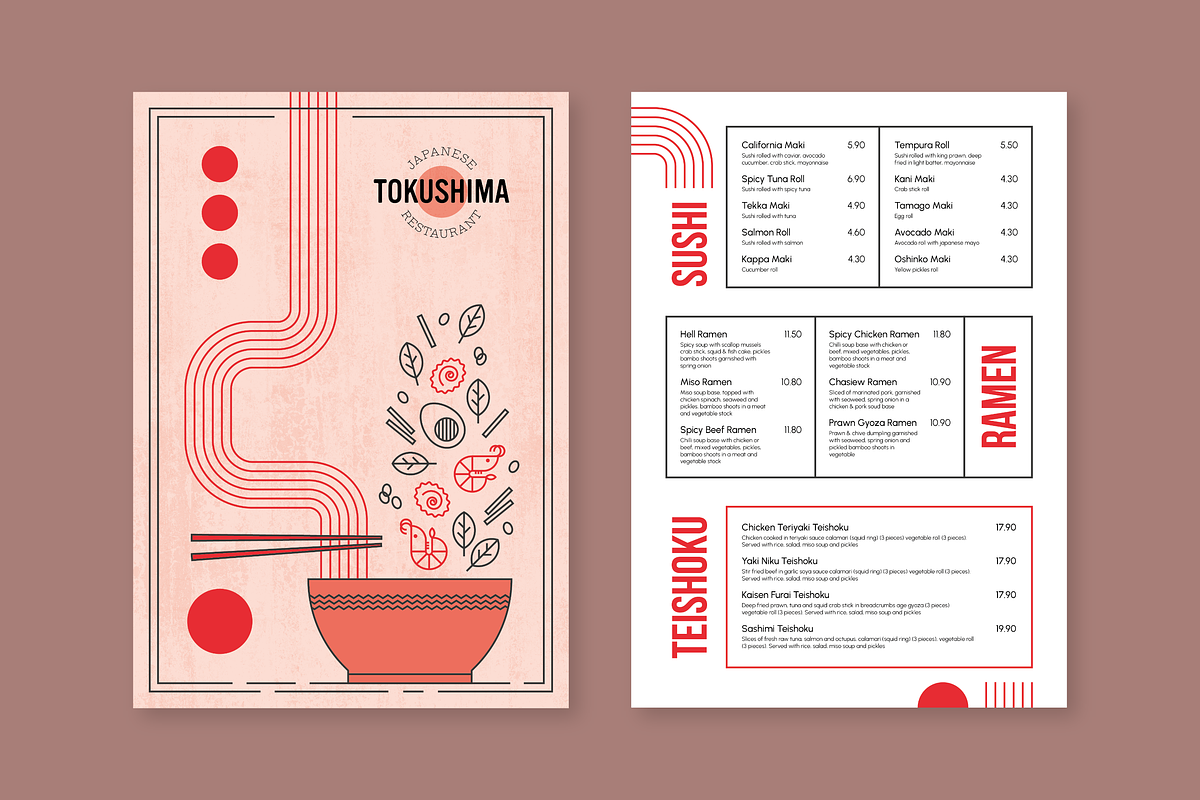 Japanese Restaurant Menu preview 2