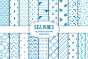Sea seamless patterns, a Pattern Graphic by JuliaMalinovskaya (Thumbnail 1 of 7)