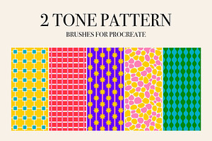 Procreate 2-Tone Pattern Brushes