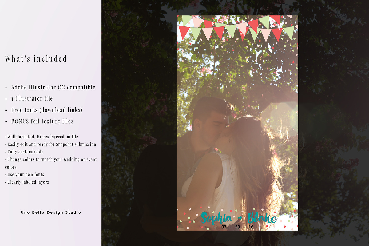 Nest Wedding Geofilter, a Social Media Template by Uno Bello Design Studio (Photo 3 of 3)