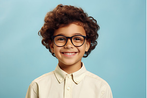 School pupil, Arab boy in glasses on, a School & Education Photo by Lermont51