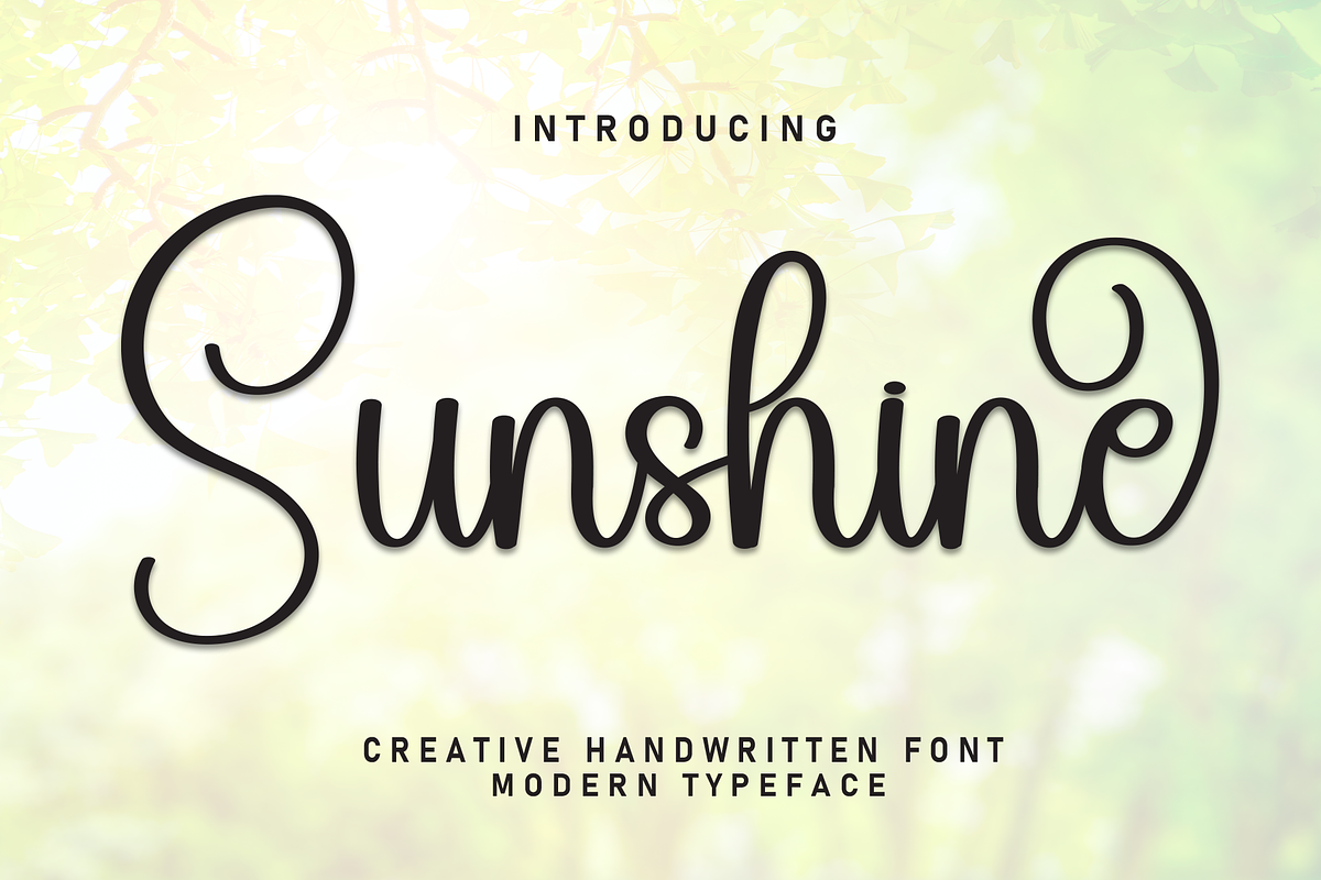 Sunshine | Script Font, a Handwritten Font by Scratchones (Photo 1 of 9)