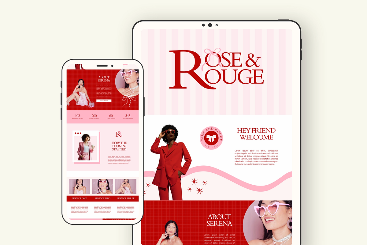Pink Canva Website Template, a Landing Page Template by Anna Design Studio (Photo 6 of 8)