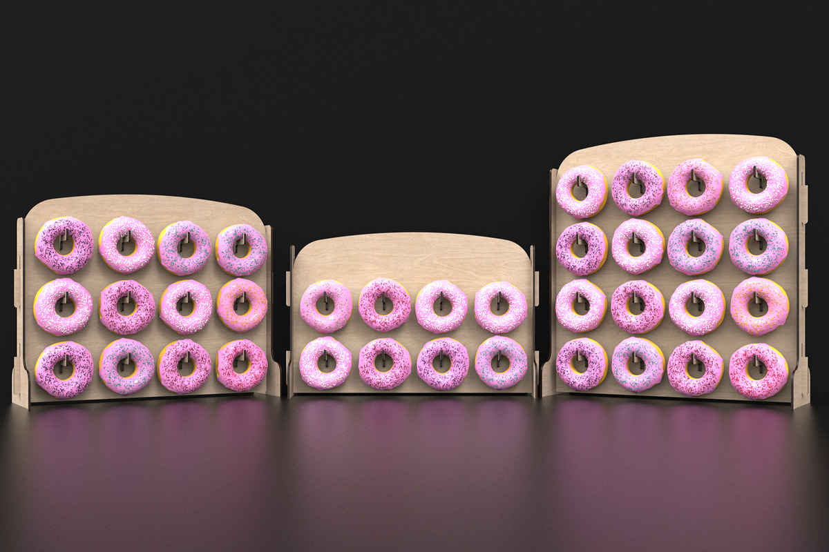 Donut Display Stand Laser Cut Files, an Object Graphic by ThemeXDigital (Photo 1 of 7)