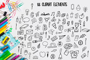 School days-clipart+lettering, an Education Illustration by Astarte_design (Thumbnail 4 of 11)