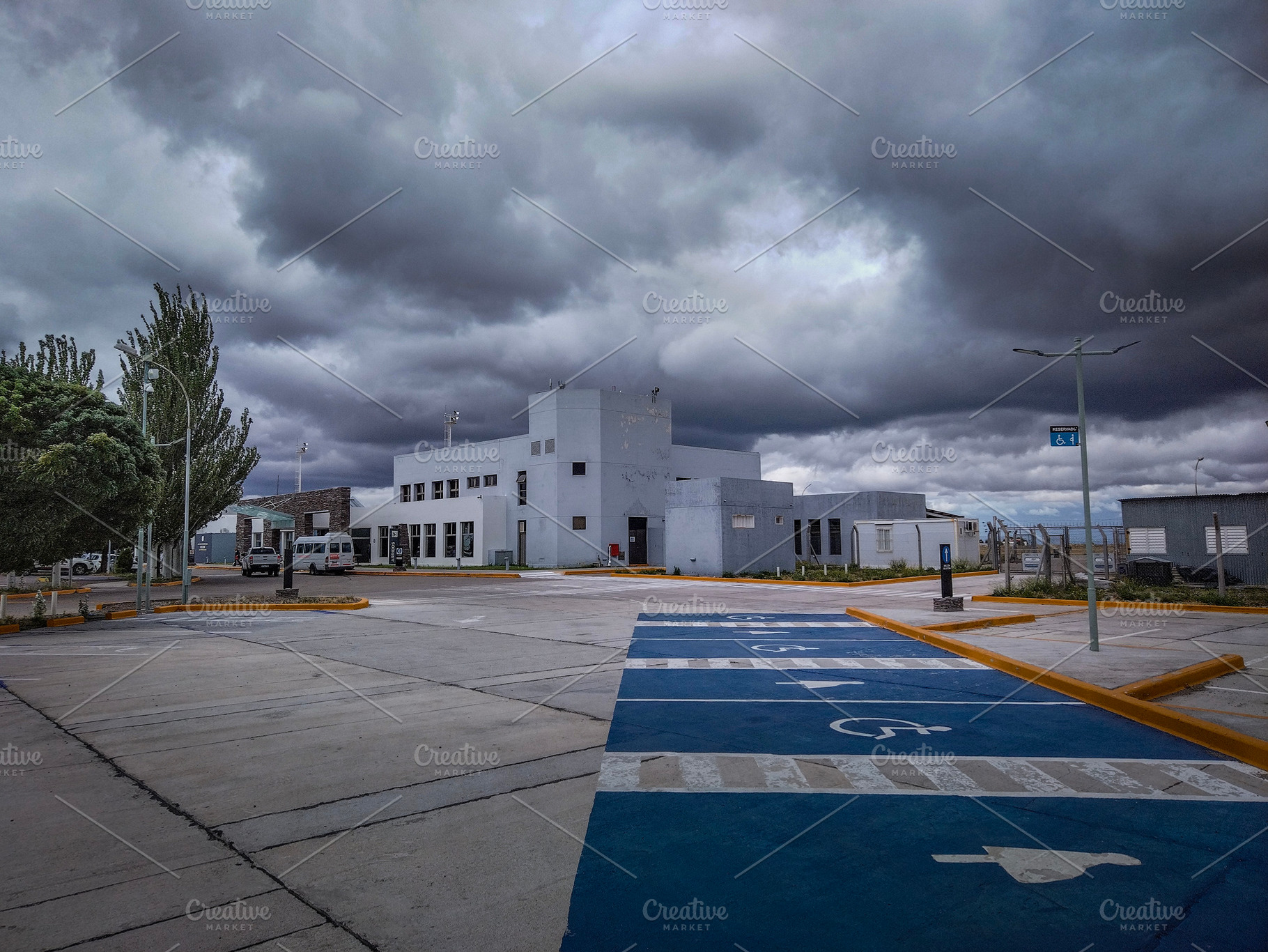 Trelew city airport parking lot exterior view, chubut province,, a Transportation Photo by DanFLCreativo