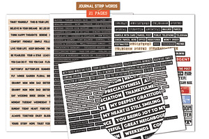 Journal Wordstrip Sentiment Sheets