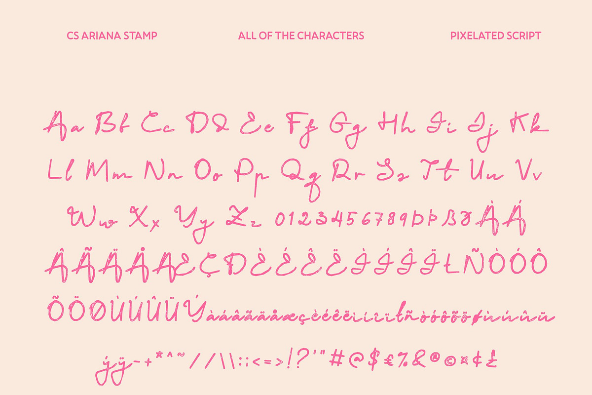 CS Ariana Stamp, a Script Font by Craft Supply Co. (Photo 8 of 8)