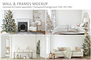 ROMANTIC CHRISTMAS Wall&Frame Mockup, a Poster Template by MyHomeMockups (Thumbnail 1 of 11)