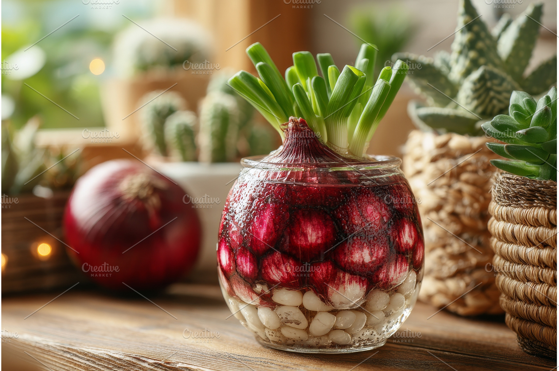 Cultivating green onion in a glass, a Food & Drink Photo by ZinetroN