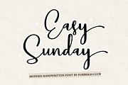 Easy Sunday, a Script Font by Forberas Club (Thumbnail 1 of 7)