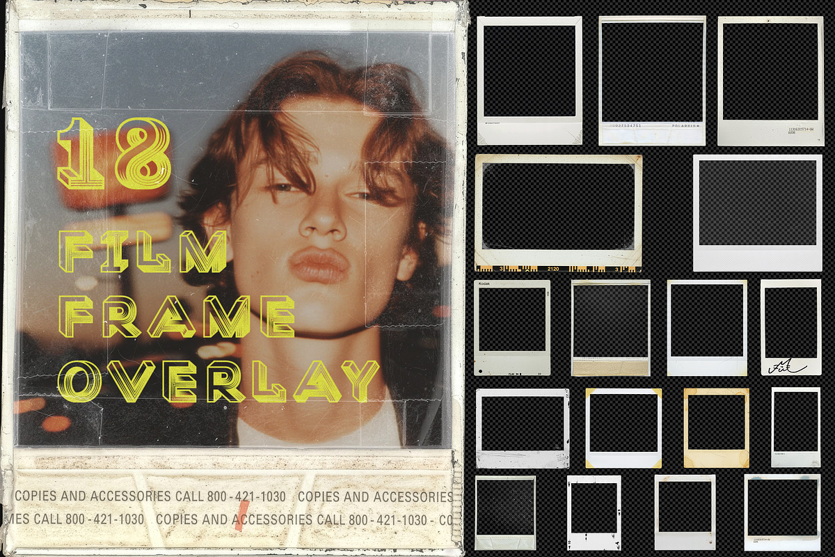 18 Retro Film Frame Overlays, an Object Graphic by smishura (Photo 1 of 7)