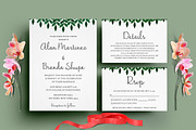 Leaf Wedding Invitation Set, an Invitation Template by TemplateCrafts (Thumbnail 1 of 4)