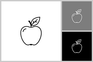 Apple fruit icon., an Object Graphic by quadrazo
