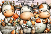 Whimsical Easter Cow Clipart Bundle, an Illustration by SVGArt (Thumbnail 1 of 7)