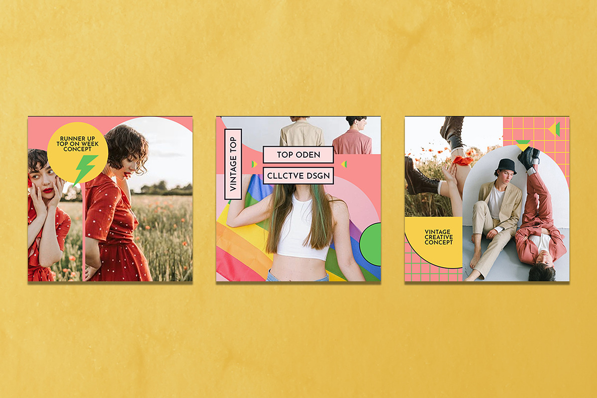 New In 90's Instagram Templates, a Social Media Template by Azruca (Photo 9 of 9)