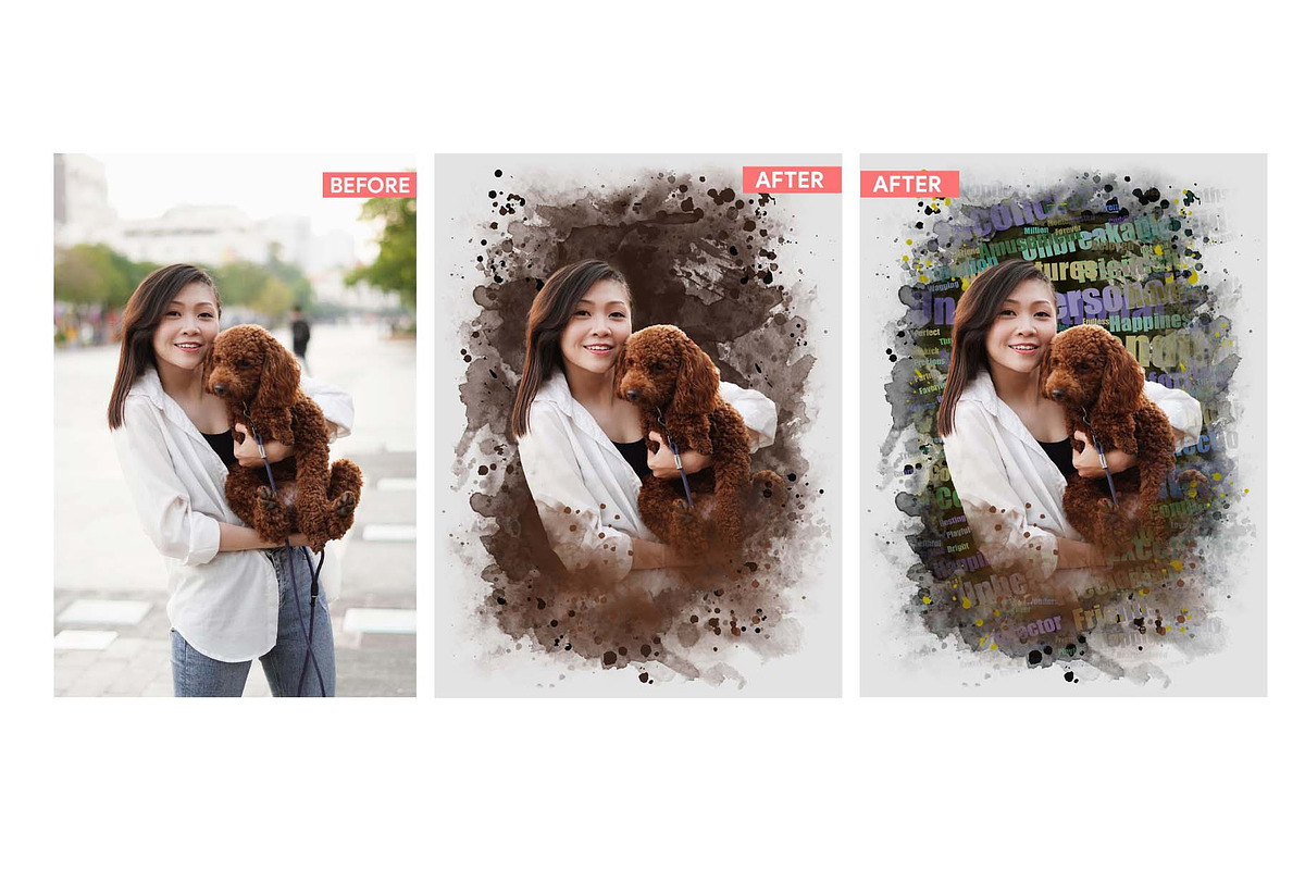 Watercolor Word Cloud Art PS Script, an Action Add-On by MRI STUDIO (Photo 10 of 16)