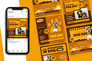 Dog Day Instagram Post Template, a Social Media Template by Artnivora.Std