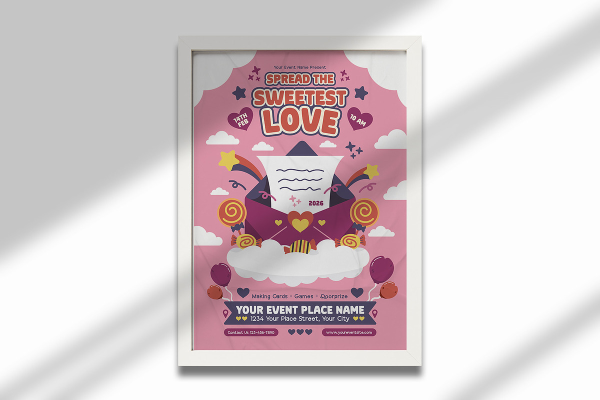 Playful Valentines's Day Flyer Templ, a Flyer Template by Huge Dream Studio (Photo 5 of 5)