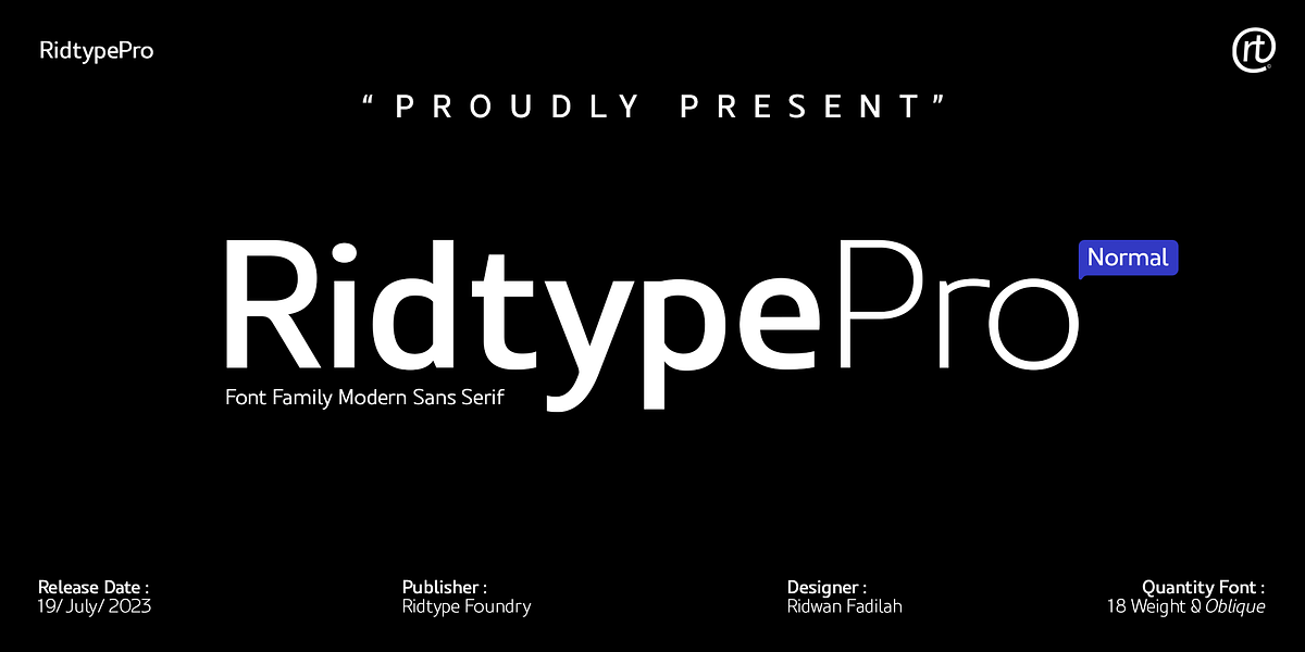 Ridtype Pro, a Sans Serif Font by Ridtype Foundry (Photo 2 of 12)