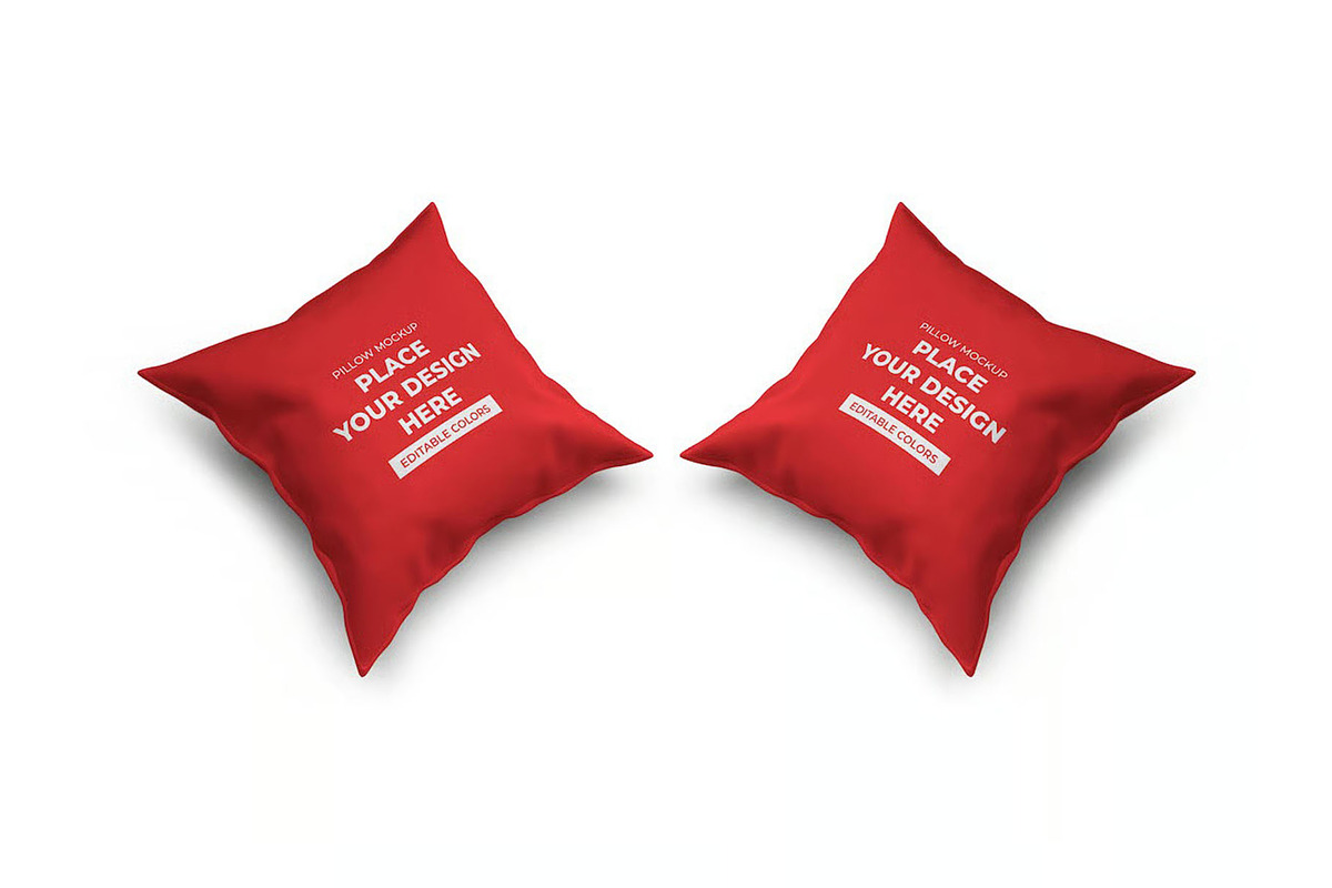 Pillow Cushion Mockup Template Set, a Household Mockup by DesignRushMarket (Photo 3 of 11)