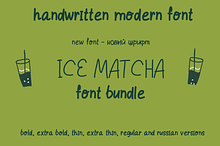 Ice matcha font bundle 6 in 1