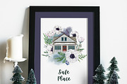 Watercolor Winter Scene Creator, an Object Graphic by JSolomatina (Thumbnail 18 of 19)