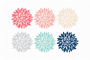 Beautiful Dahlia Clipart (DC67B)